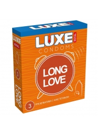 Презервативы с продлевающим эффектом LUXE Royal Long Love - 3 шт. - Luxe - купить с доставкой в Евпатории