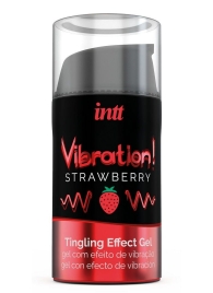 Жидкий интимный гель с эффектом вибрации Vibration! Strawberry - 15 мл. - INTT - купить с доставкой в Евпатории