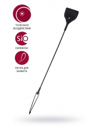 Черный гладкий стек с тонкой ручкой - 48 см. - ToyFa - купить с доставкой в Евпатории