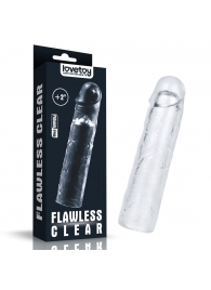 Прозрачная насадка-удлинитель Flawless Clear Penis Sleeve Add 2 - 19 см. - Lovetoy - в Евпатории купить с доставкой