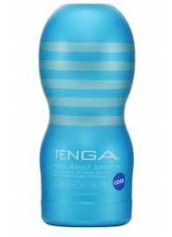Мастурбатор с охлаждающей смазкой TENGA Original Vacuum Cup Cool - Tenga - в Евпатории купить с доставкой