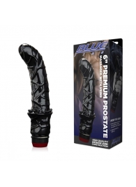 Черный вибромассажер простаты 6  Premium Prostate Massager - BlueLine - в Евпатории купить с доставкой