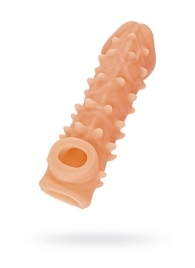 Телесная закрытая насадка с пупырышками Cock Sleeve Size S - 13,8 см. - KOKOS - в Евпатории купить с доставкой