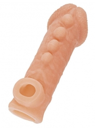 Телесная закрытая насадка с шишечками Cock Sleeve Size M - 15,6 см. - KOKOS - в Евпатории купить с доставкой