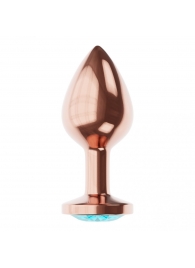 Пробка цвета розового золота с малиновым кристаллом Diamond Topaz Shine L - 8,3 см. - Lola Games - купить с доставкой в Евпатории