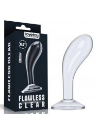 Прозрачный стимулятор простаты Flawless Clear Prostate Plug - 15 см. - Lovetoy - в Евпатории купить с доставкой