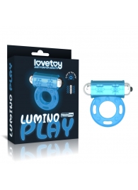 Голубое, светящееся в темноте эрекционное виброкольцо Lumino Play Vibrating Penis Ring - Lovetoy - в Евпатории купить с доставкой