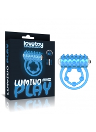 Голубое, светящееся в темноте виброкольцо Lumino Play Vibrating Penis Ring - Lovetoy - в Евпатории купить с доставкой