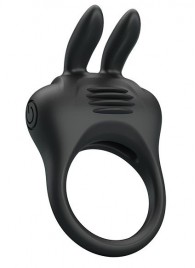 Черное эрекционное кольцо с вибрацией Davion - Baile - в Евпатории купить с доставкой