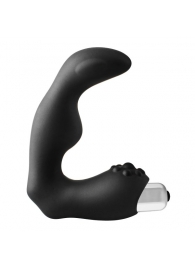 Черный вибромассажер простаты FantASStic Vibrating Prostate Massager - 11,3 см. - Dream Toys - в Евпатории купить с доставкой