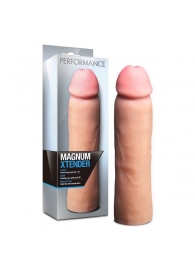 Телесная фаллическая насадка на пенис Magnum Xtender - 23 см. - Blush Novelties - в Евпатории купить с доставкой