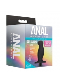 Черный анальный вибромассажёр Silicone Vibrating Prostate Massager 02 - 10,8 см. - Blush Novelties - в Евпатории купить с доставкой