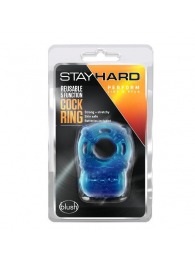 Голубое эрекционное виброкольцо Reusable 5 Function Cock Ring - Blush Novelties - в Евпатории купить с доставкой