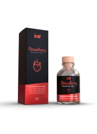 Массажный гель с ароматом клубники Strawberry - 30 мл. - INTT - купить с доставкой в Евпатории