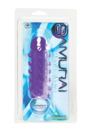 Закрытая фиолетовая насадка с пупырышками SAMURAI PENIS SLEEVE PURPLE - 14,5 см. - NMC - в Евпатории купить с доставкой