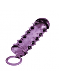 Закрытая фиолетовая насадка с пупырышками SAMURAI PENIS SLEEVE PURPLE - 14,5 см. - NMC - в Евпатории купить с доставкой