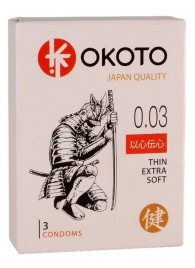 Тонкие презервативы OKOTO Thin Extra Soft - 3 шт. - Sitabella - купить с доставкой в Евпатории