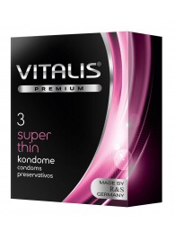 Ультратонкие презервативы VITALIS PREMIUM super thin - 3 шт. - Vitalis - купить с доставкой в Евпатории
