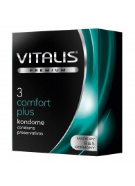 Контурные презервативы VITALIS PREMIUM comfort plus - 3 шт. - Vitalis - купить с доставкой в Евпатории