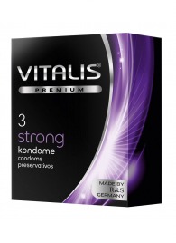 Презервативы с утолщенной стенкой VITALIS PREMIUM strong - 3 шт. - Vitalis - купить с доставкой в Евпатории