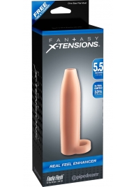 Насадка-расширитель с кольцом для подхвата мошонки Real Feel Enhancer - 14 см. - Pipedream - в Евпатории купить с доставкой