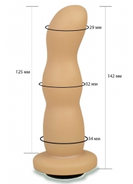 Телесная рельефная насадка Harness - 14,2 см. - LOVETOY (А-Полимер) - купить с доставкой в Евпатории