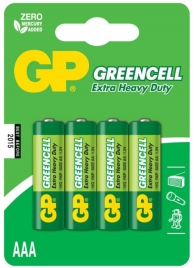 Батарейки солевые GP GreenCell AAA/R03G - 4 шт. - Элементы питания - купить с доставкой в Евпатории