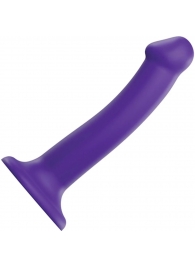 Фиолетовый фаллоимитатор-насадка Strap-On-Me Dildo Dual Density size M - 18 см. - Strap-on-me - купить с доставкой в Евпатории