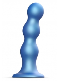 Голубая насадка Strap-On-Me Dildo Plug Balls size S - Strap-on-me - купить с доставкой в Евпатории