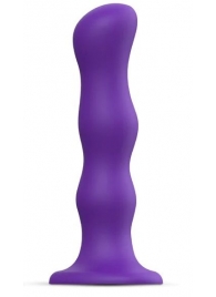 Фиолетовая насадка Strap-On-Me Dildo Geisha Balls size M - Strap-on-me - купить с доставкой в Евпатории