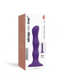 Фиолетовая насадка Strap-On-Me Dildo Geisha Balls size XL - Strap-on-me - купить с доставкой в Евпатории