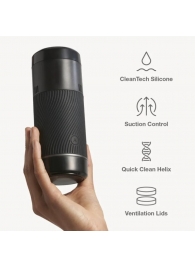 Черный мастурбатор с контролем всасывания Arcwave Pow Stroker - Arcwave - в Евпатории купить с доставкой