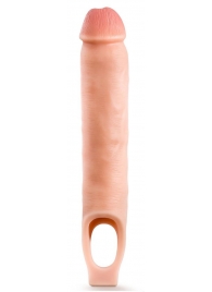 Телесная насадка-удлинитель 11.5 Inch Silicone Cock Sheath Penis Extender - 29,2 см. - Blush Novelties - в Евпатории купить с доставкой