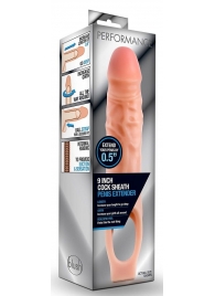 Телесная насадка на пенис 9 Inch Cock Sheath Extender - 22,2 см. - Blush Novelties - в Евпатории купить с доставкой