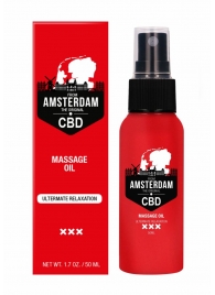 Стимулирующее массажное масло CBD from Amsterdam Massage Oil - 50 мл. - Shots Media BV - купить с доставкой в Евпатории