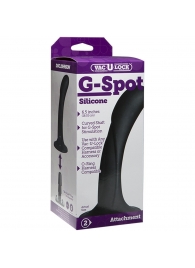 Черная изогнутая насадка Vac-U-Lock G-Spot - 16,5 см. - Doc Johnson - купить с доставкой в Евпатории