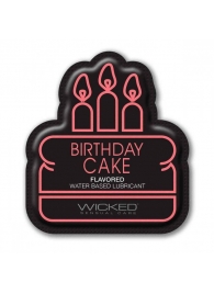 Лубрикант на водной основе со вкусом торта с кремом Wicked Aqua Birthday cake - 3 мл. - Wicked - купить с доставкой в Евпатории