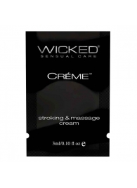 Крем для массажа и мастурбации Wicked Stroking and Massage Creme - 3 мл. - Wicked - купить с доставкой в Евпатории