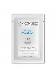 Легкий лубрикант на водной основе Wicked Simply AQUA - 3 мл. - Wicked - купить с доставкой в Евпатории