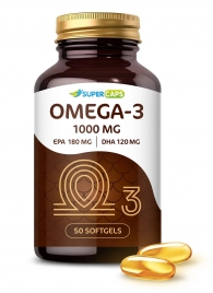 Пищевая добавка SuperCaps OMEGA-3 - 50 капсул (1000 мг) - SuperCaps - купить с доставкой в Евпатории