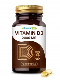 Пищевая добавка SuperCaps VITAMIN D3 2000 ME - 120 капсул - SuperCaps - купить с доставкой в Евпатории