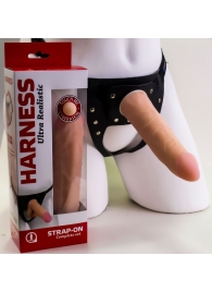 Страпон Харнесс из трусиков и насадки-фаллоса - 17,5 см. - LOVETOY (А-Полимер) - купить с доставкой в Евпатории