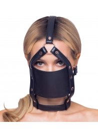 Черный намордник с кляпом-шаром Head Harness With A Gag - Orion - купить с доставкой в Евпатории