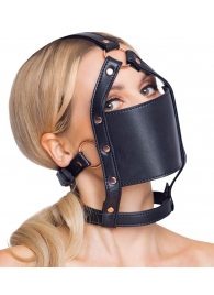 Черный намордник с кляпом-шаром Head Harness With A Gag - Orion - купить с доставкой в Евпатории