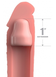 Телесная насадка-удлинитель 1 Inch Silicone X-tension - 17,8 см. - Pipedream - в Евпатории купить с доставкой