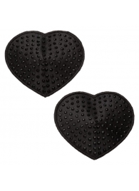 Черные пэстисы в форме сердечек Heart Pasties - California Exotic Novelties - купить с доставкой в Евпатории