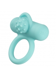 Аквамариновое эрекционное виброкольцо Silicone Rechargeable Nubby Lover’s Delight - California Exotic Novelties - в Евпатории купить с доставкой