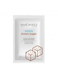 Саше лубриканта на водной основе Simply Aqua Brown Sugar с ароматом коричневого сахара - 3 мл. - Wicked - купить с доставкой в Евпатории