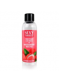 Массажное масло Sexy Sweet Nectar Lychee с феромонами и ароматом личи - 75 мл. - Биоритм - купить с доставкой в Евпатории