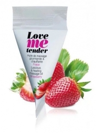 Съедобное согревающее массажное масло Love Me Tender Strawberry с ароматом клубники - 10 мл. - Love to Love - купить с доставкой в Евпатории